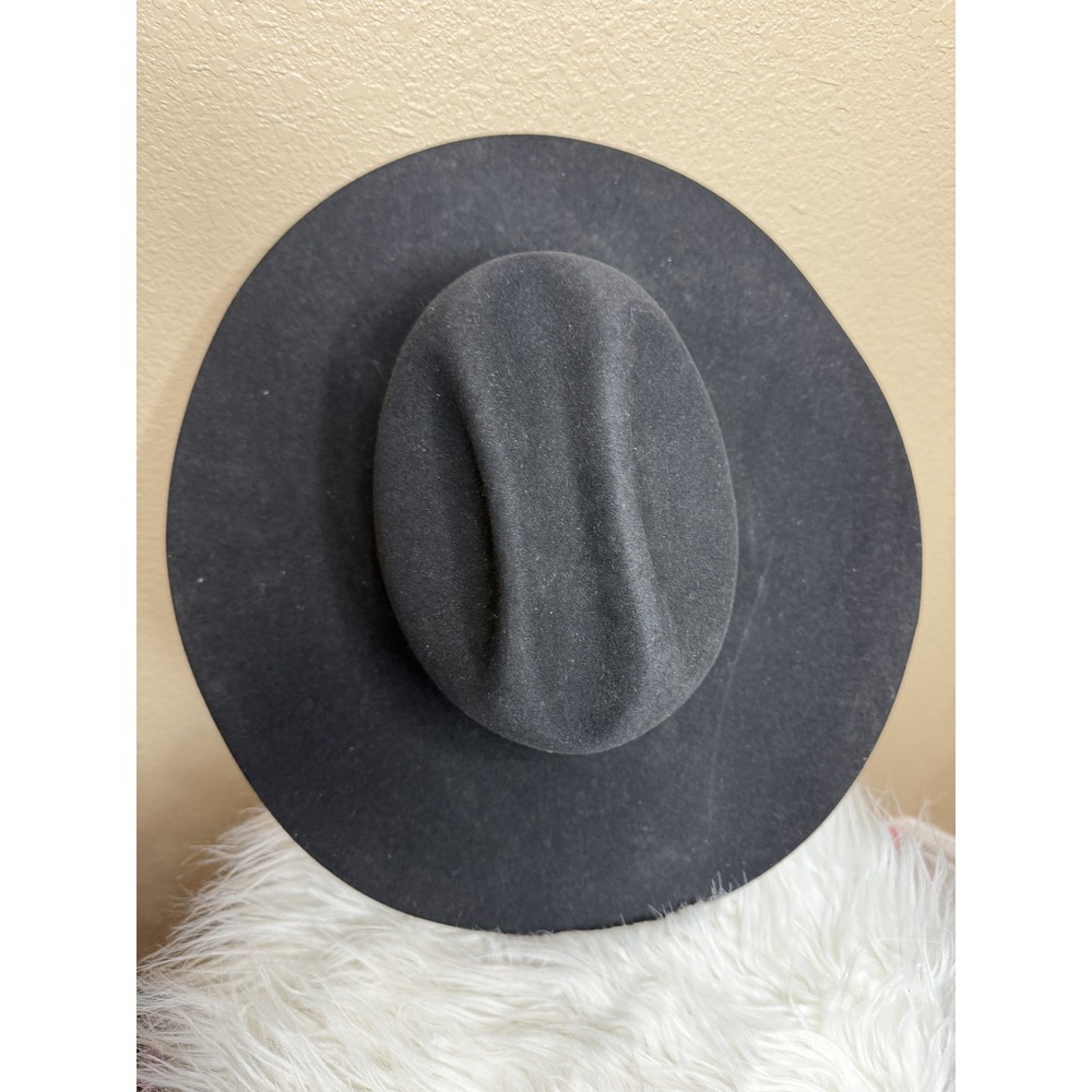 Rodeo King 7X Beaver Quality Black Felt Cowboy Hat Cattleman Western Size 7